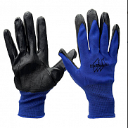 Перчатки обливная ладонь синие(черный) - фото