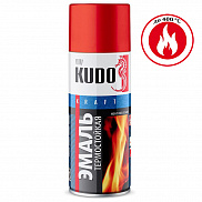 Эмаль аэрозольная термостойкая Kudo красная, 520мл - фото