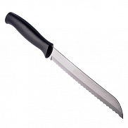 Нож кухонный Трамонтина Athus, 18см для хлеба, черная ручка 23082/007 - фото