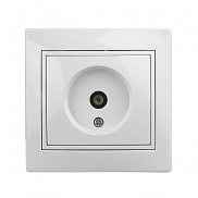 Розетка TV, СУ, белая, Intro Plano, 16AX-250В - фото
