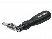 Отвертка для насадок BlackHorn AV-128S (303) реверсная шарнирная, черная ручка - фото
