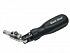 Отвертка для насадок BlackHorn AV-128S (303) реверсная шарнирная, черная ручка