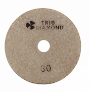 Диск алмазный гибкий шлифовальный 100  № 30 TRIO-DIAMOND (с подачей воды) - фото