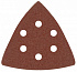 Листы шлифовальные Fit треугольные на тканевой основе с липуч, 80 мм (5 шт/набор) Р60,80,120,180,240