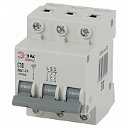 Автоматический выключатель 3P 10A (C) 4.5кА ВА 47-29, SIMPLE-mod-20 ЭРА - фото