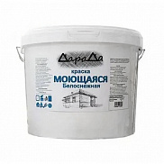 Краска (Дарада) акриловая ГОСТ, белоснежная, моющаяся, 1,4 кг - фото