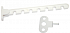 Ограничитель открывания окна пластиковый, L=165 мм, белый