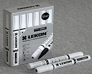 Маркер-краска черный LEKON PROFI c нитроэмалью, алюминиевый корпус - фото