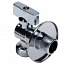 Кран шаровой угловой латунь хром НР/НР 1/2"х1/2" флажок Aqualink (с отражат.) с удлин.резьбой