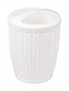 Подставка для зубных щеток Вязаное плетение, белый - фото