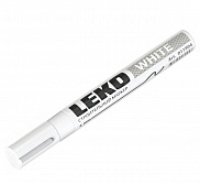 Маркер-краска белый LEKO нитро-основа, алюминиевый корпус - фото
